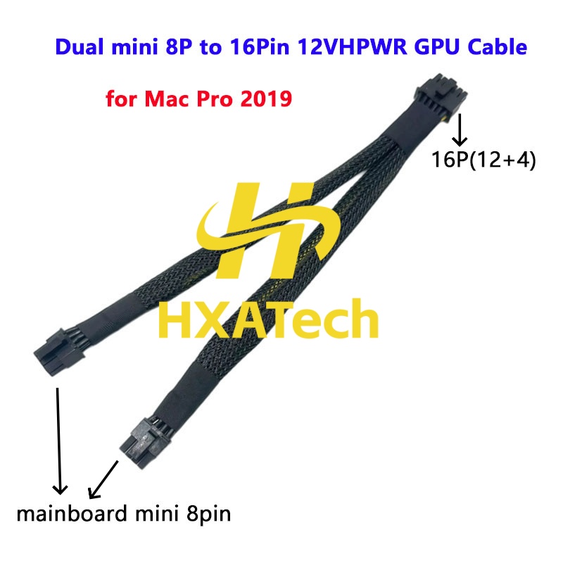 Dual 8Pin To 16Pin 12Vhpwr Cable - HXATech – voor Mac Pro 2019,