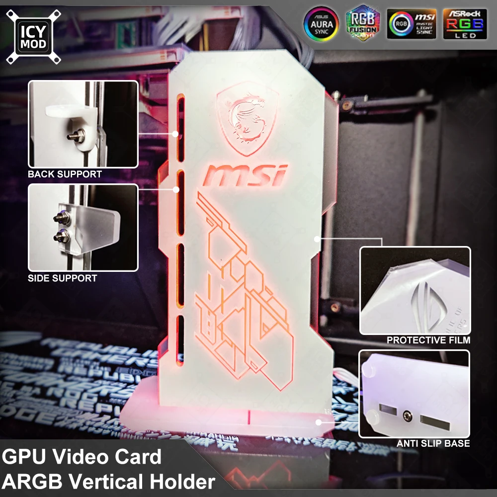 Desktop Gaming Gpu 32Gb - Videokaart Beugel Aanpasbare Argb Verticale Mod