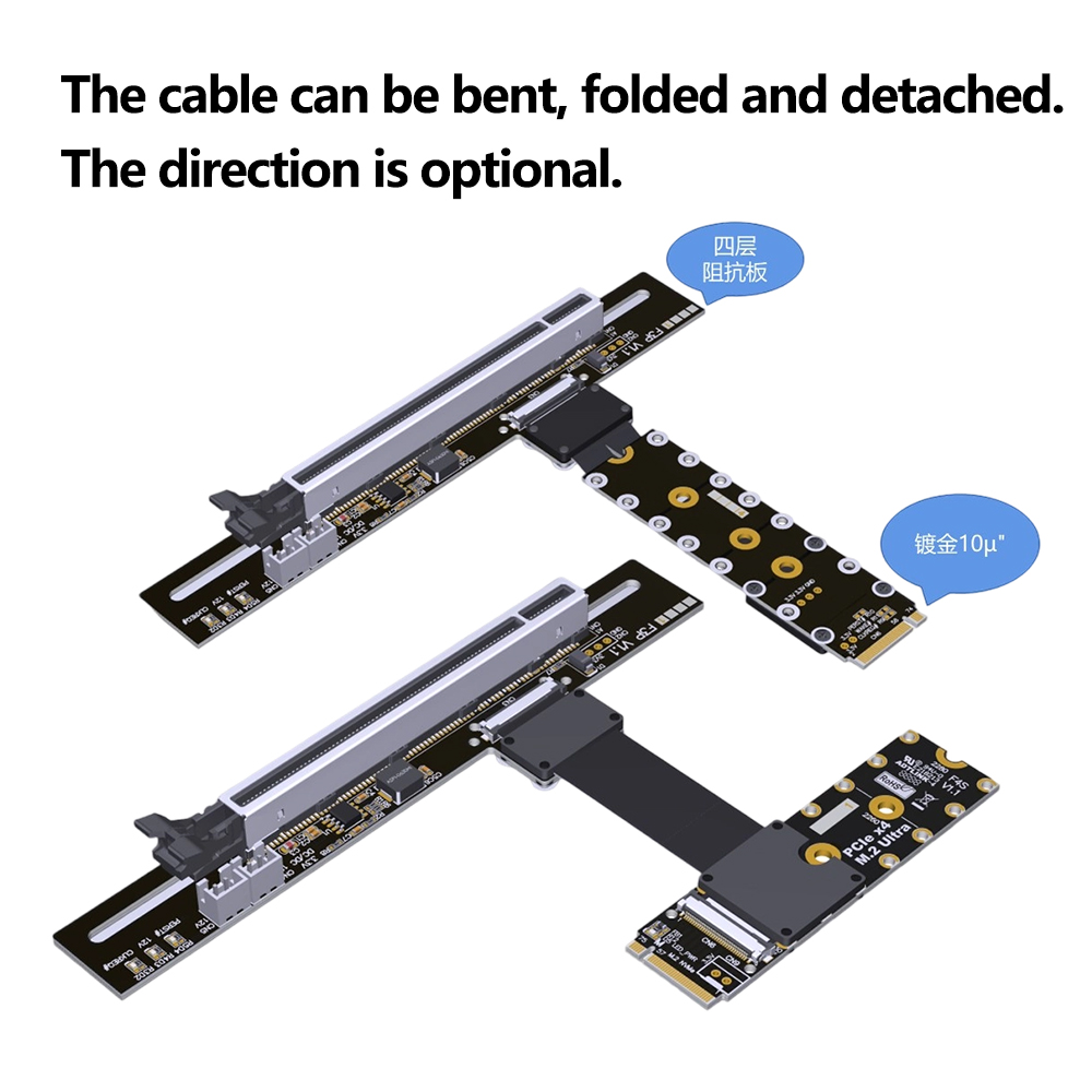PCIe 5.0X16 Naar M.2 NVMe Sleu - Pcie 5.0 Gpu Riser Cable recensie en prijs